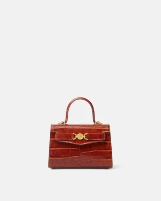 Petit sac à main Medusa 95 effet croco avec poignée supérieure