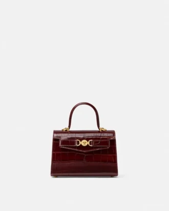 Petit sac à main Medusa 95 effet croco avec poignée supérieure