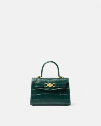 Petit sac à main Medusa 95 effet croco avec poignée supérieure