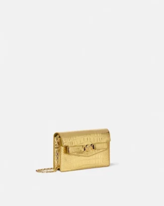 Pochette Medusa 95 effet croco