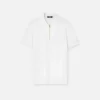 Polo demi-zip en coton piqué brodé