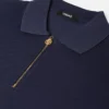 Polo demi-zip en coton piqué brodé