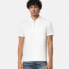 Polo demi-zip en coton piqué brodé
