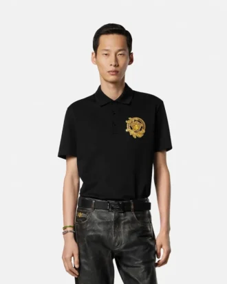 Polo en coton piqué brodé