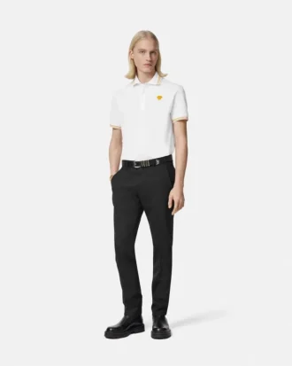 Polo en coton piqué brodé