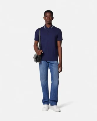 Polo en coton piqué brodé