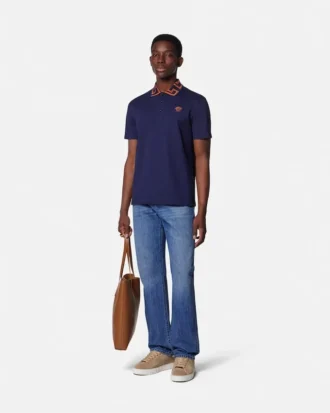 Polo en coton piqué brodé