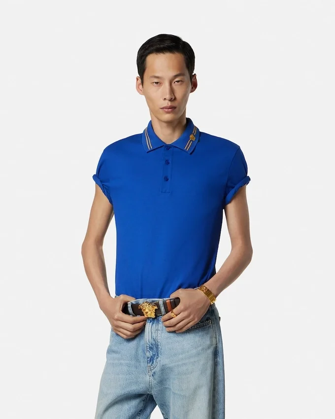 Polo en coton piqué brodé Polo en coton piqué brodé
