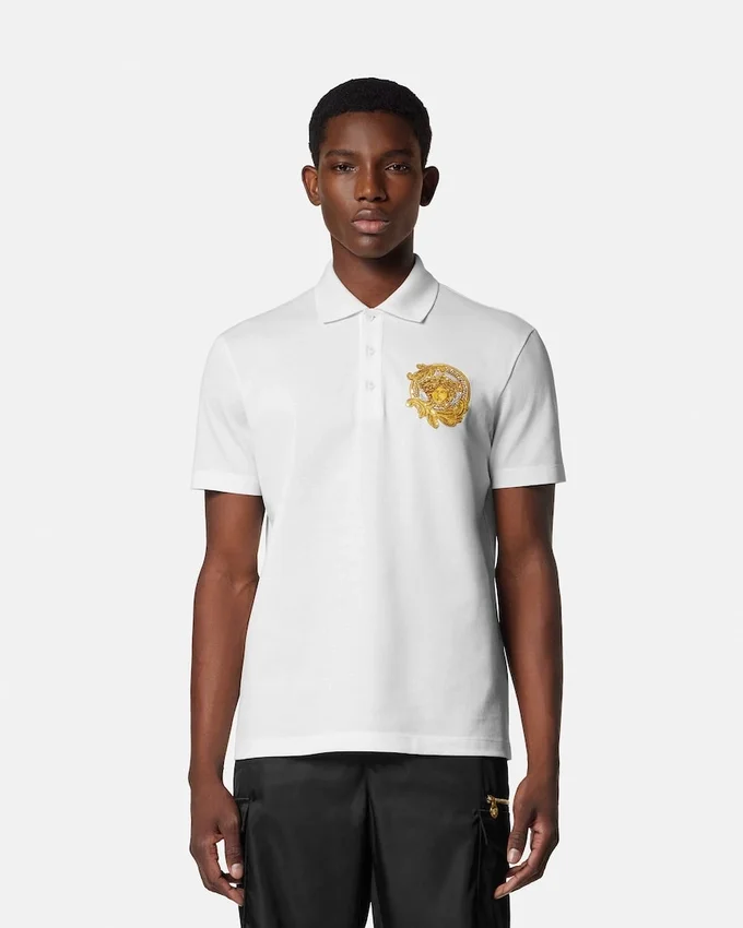 Polo en coton piqué brodé Polo en coton piqué brodé