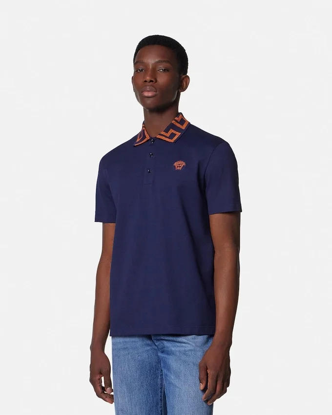Polo en coton piqué brodé Polo en coton piqué brodé