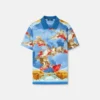 Polo en coton piqué imprimé