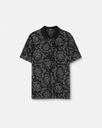 Polo en coton piqué jacquard