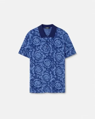 Polo en coton piqué jacquard