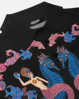Polo en maille de soie Coral Theatre