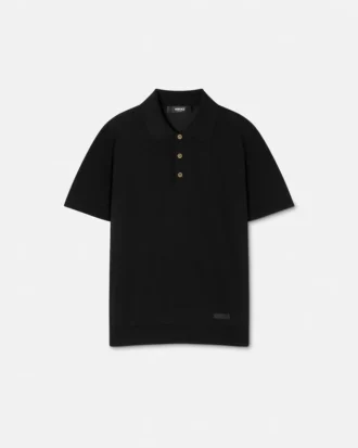 Polo en maille de soie et coton