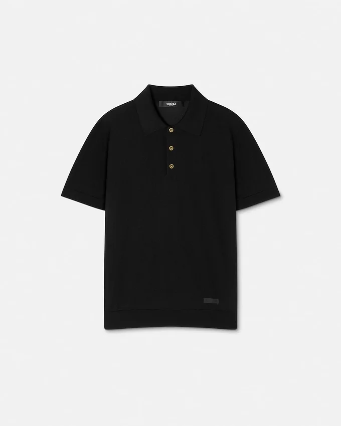 Polo en maille de soie et coton Polo en maille de soie et coton