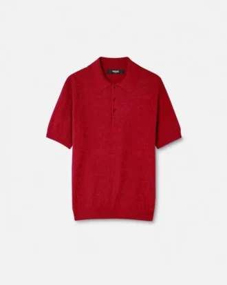 Polo en maille de soie et coton