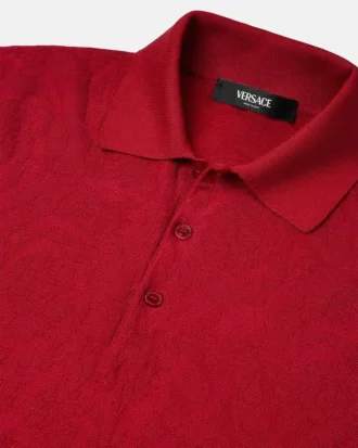 Polo en maille de soie et coton