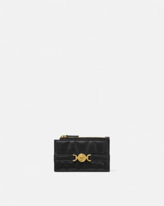 Porte-cartes en cuir nappa matelassé Medusa 95