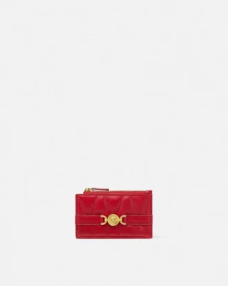 Porte-cartes en cuir nappa matelassé Medusa 95