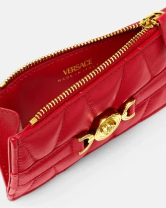 Porte-cartes en cuir nappa matelassé Medusa 95