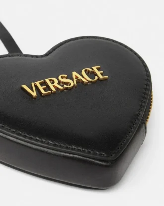 Porte-monnaie Versace Tag en cuir nappa