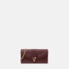 Portefeuille en cuir V avec chaîne Portefeuille en cuir V avec chaîne