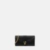 Portefeuille en cuir V avec chaîne Portefeuille en cuir V avec chaîne