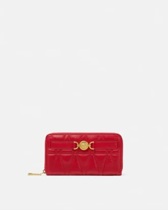 Portefeuille matelassé Medusa 95 en cuir nappa