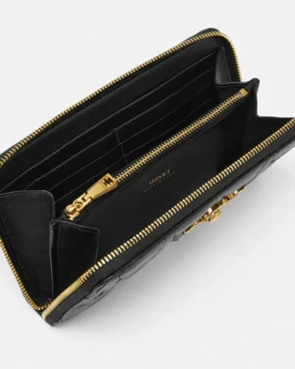 Portefeuille matelassé Medusa 95 en cuir nappa