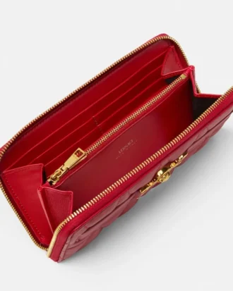 Portefeuille matelassé Medusa 95 en cuir nappa