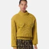 Pull carré en maille de laine clouté