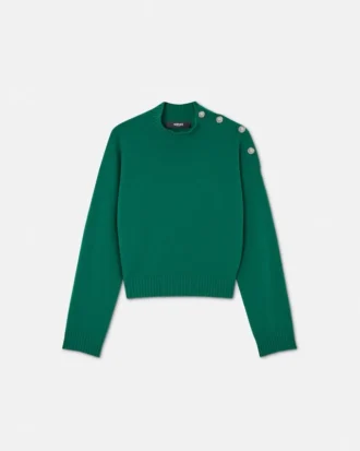 Pull carré en tricot de laine et cachemire