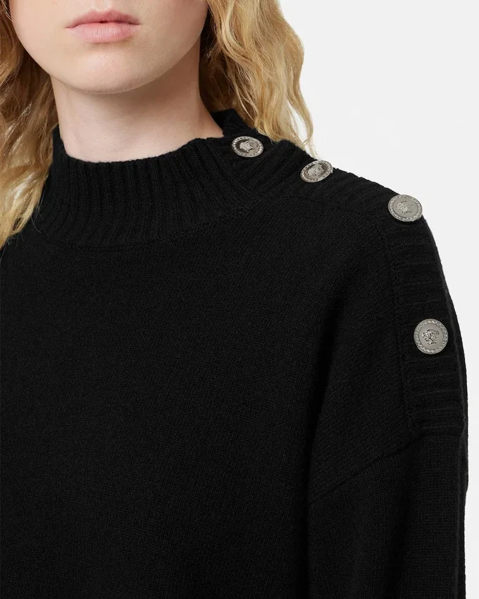 Pull carré en tricot de laine et cachemire Pull carré en tricot de laine et cachemire