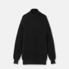 Pull à col roulé long en maille avec logo