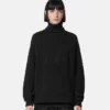 Pull à col roulé long en maille avec logo