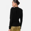 Pull drapé en maille de laine