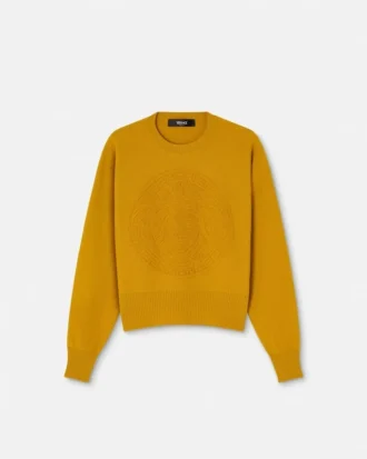 Pull en cachemire mélangé avec motif Medusa