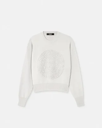 Pull en cachemire mélangé avec motif Medusa