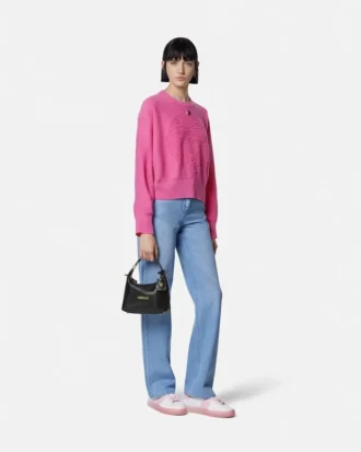 Pull en cachemire mélangé avec motif Medusa