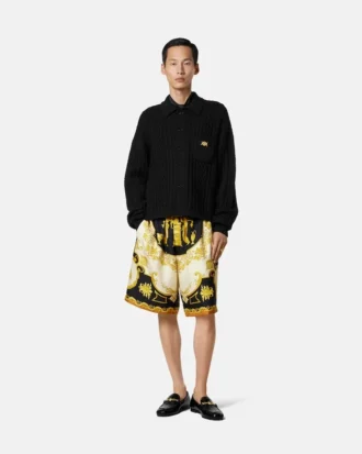 Pull en laine à mailles mixtes
