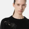 Pull en maille brodé Barocco Leaf