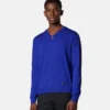 Pull en maille de coton et soie à col en V Pull en maille de coton et soie à col en V