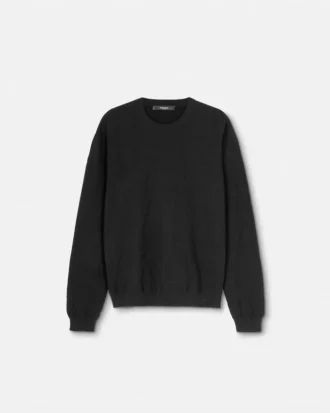 Pull en maille jacquard de soie et coton