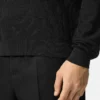 Pull en maille jacquard de soie et coton