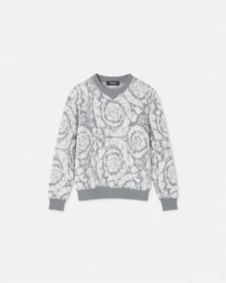 Pull en maille jacquard pour enfant, mélange coton