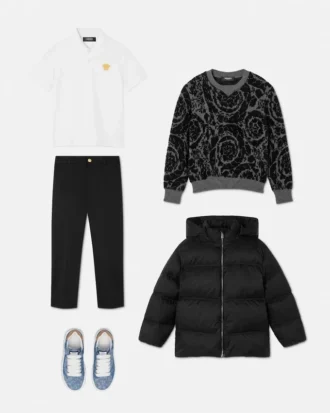 Pull en maille jacquard pour enfant, mélange coton