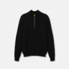 Pull en maille mi-long à demi-zip en laine mélangée Pull en maille mi-long à demi-zip en laine mélangée