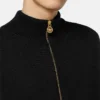Pull en maille mi-long à demi-zip en laine mélangée Pull en maille mi-long à demi-zip en laine mélangée