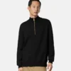 Pull en maille mi-long à demi-zip en laine mélangée Pull en maille mi-long à demi-zip en laine mélangée